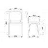 Стул ИЗО CH С24, коричнево-бежевый
